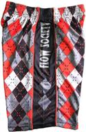 flow society argyle attack short men's clothing logo