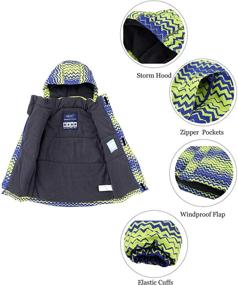 img 2 attached to ❄️ Patterned Snowsuit for Boys' Clothing: M2C 2 Piece Snowsuit in Jackets & Coats