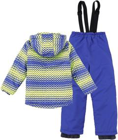 img 3 attached to ❄️ Patterned Snowsuit for Boys' Clothing: M2C 2 Piece Snowsuit in Jackets & Coats