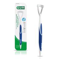 🦷 gum 760rb dual action tongue cleaner brush and scraper (assorted colors) - enhanced seo-friendly product title logo