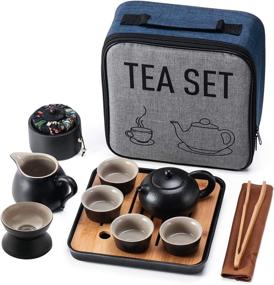 img 4 attached to 🍵 Compact Kung Tea Tray for Convenient Travel