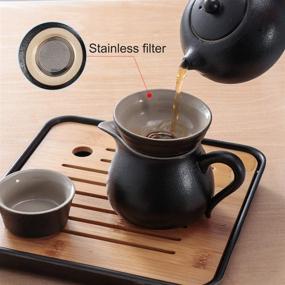 img 2 attached to 🍵 Compact Kung Tea Tray for Convenient Travel