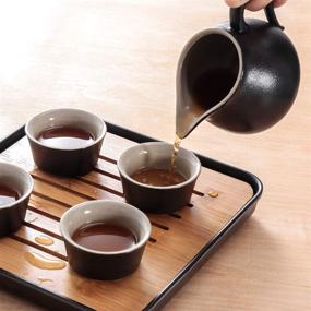 img 1 attached to 🍵 Compact Kung Tea Tray for Convenient Travel