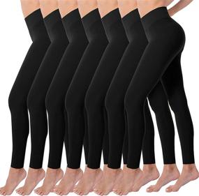 img 4 attached to 🩲 VALANDY Buttery Soft High Waisted Leggings: Stretchy Tummy Control for Women - Perfect for Workout, Yoga, and Running - Available in One & Plus Sizes