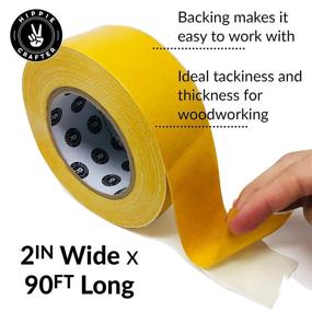 img 3 attached to Woodworking Double-Sided Tape - 2 inch Wide Adhesive Tape for Woodworkers - 90FT x 2 inches