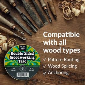 img 2 attached to Woodworking Double-Sided Tape - 2 inch Wide Adhesive Tape for Woodworkers - 90FT x 2 inches