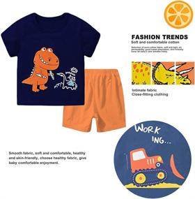 img 2 attached to 🦕 Dinosaur Sleeveless T Shirt Sets for Boys (A6 90) - ZukoCert Clothing Sets