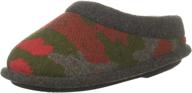 👞 dearfoams kids' camo and fleece clog slipper logo