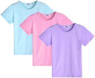 greatchy girls' clothing: 3-pack long sleeve crewneck t-shirt logo