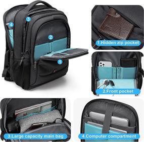 img 2 attached to 🎒 Durable Backpack Schoolbag with Convenient Charging Feature: Perfect for Business and Students!