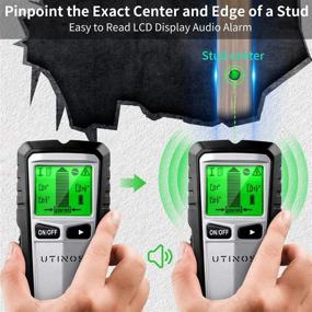 img 2 attached to 🔍 Upgraded UTINOS Stud Finder Wall Scanner: 5-in-1 Multi-function Smart Stud Sensor with AC Wire Warning - Locate Center & Edge of Studs, Metal, and AC Wires