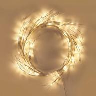 🌿 peiduo 6ft artificial garland: enhance your holiday indoor bedroom wall décor with 48 warm white lights & hanging vines logo