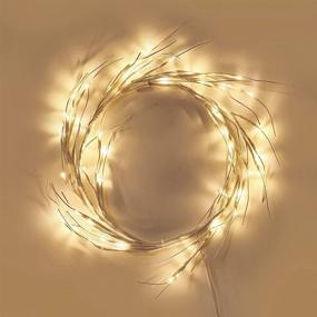 img 3 attached to 🌿 PEIDUO 6FT Artificial Garland: Enhance Your Holiday Indoor Bedroom Wall Décor with 48 Warm White Lights & Hanging Vines