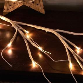 img 1 attached to 🌿 PEIDUO 6FT Artificial Garland: Enhance Your Holiday Indoor Bedroom Wall Décor with 48 Warm White Lights & Hanging Vines