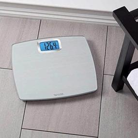 img 2 attached to 📏 Taylor 500lb Digital Extra Thin Bathroom Scale with Carbon Tempered Glass - High Precision Weight Tracking (Silver)