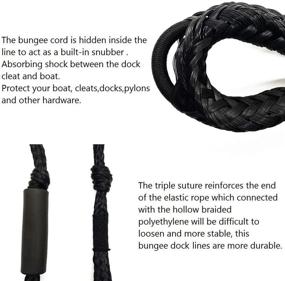 img 2 attached to 🚤 Jranter 4ft Bungee Dock Lines - Pack of 4 Bungee Shock Cords for Boat, PWC, Jet Ski, Pontoon, Kayak, Canoe, Power Boat, Watercraft
