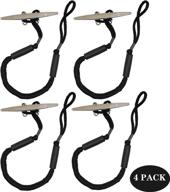 π€ jranter 4ft bungee dock lines - pack of 4 bungee shock cords for boat, pwc, jet ski, pontoon, kayak, canoe, power boat, watercraft logo