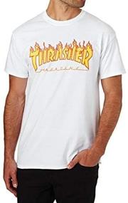 img 4 attached to Thrasher Flame T-Shirt Small Heather: Trendy Men's Clothing in T-Shirts & Tanks