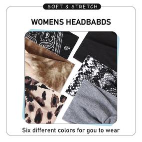 img 2 attached to Kachanaa 6 Pack Solid Color Boho Style Non-slip Headband Wigs for Women – Soft, Elastic & Breathable Hair Bands Turban for Teen Girls Accessory(C1)