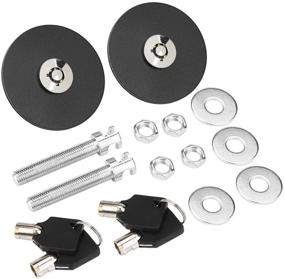 img 1 attached to Acouto Universal Car Hood Lock Pin Kit, Aluminum Alloy Engine Hood Key Pin (Black)