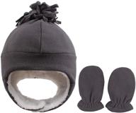 🧣 cold weather trapper tassel pompom earflap accessories for toddler boys logo