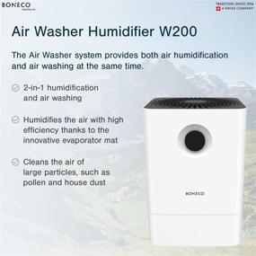 img 3 attached to BONECO W200 Air Washer: Humidifier and Purifier for Improved Air Quality