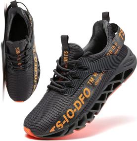 img 4 attached to SKDOIUL Sneakers Breathable Athletic Trainers Sports & Fitness in Running