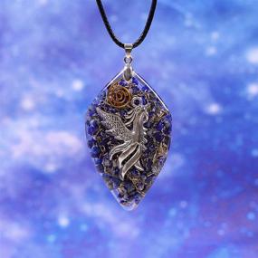 img 1 attached to 🐦 Lapis Lazuli Bird Necklace: Harness Chakra Energy with Healing Pendant, Spiritual, Gemstone, & Natural Crystal Necklace