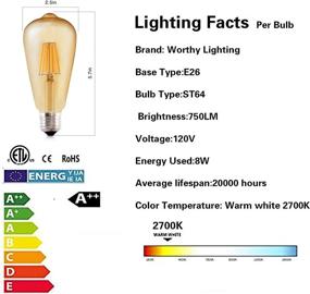 img 3 attached to 💡 Edison-style LED Light Bulbs with Dimming Capability