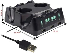 img 1 attached to 🎮 Ultimate PS4 Controller Charger Station: Fast Charging for PS4 Wireless & VR Move Motion Controllers
