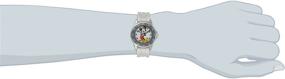 img 1 attached to ⌚ Disney Kids' MK1240 Silver-Tone Watch: A Stylish Timepiece with White Rubber Band