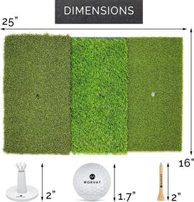 img 3 attached to 🏌️ Enhance your Golf Skills with the Morvat Golf Hitting Mat Tri-Turf: Portable Putting Green and Practice Mat