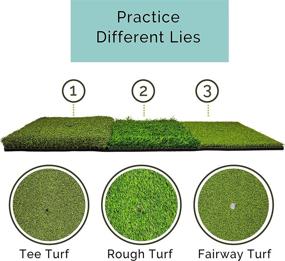 img 1 attached to 🏌️ Enhance your Golf Skills with the Morvat Golf Hitting Mat Tri-Turf: Portable Putting Green and Practice Mat