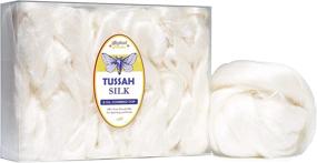 img 4 attached to 🧶 Shepherd Textiles Tussah Silk Roving (2 oz.) - Ideal for Spinning, Felting, and Soap-Making - DHG Milled in Italy - Natural White Shade
