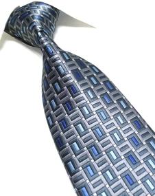 img 1 attached to 👔 Exquisite and Stylish Handmade Men's Accessories with Fashionable Rectangle Pattern Jacquard