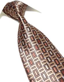 img 2 attached to 👔 Exquisite and Stylish Handmade Men's Accessories with Fashionable Rectangle Pattern Jacquard