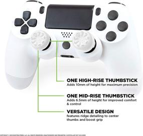 img 2 attached to Performance Thumbsticks - KontrolFreek FPS Freek Galaxy White for Playstation 4 (PS4) and Playstation 5 (PS5), 1 High-Rise, 1 Mid-Rise, in White