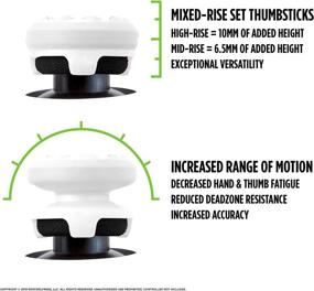 img 3 attached to Performance Thumbsticks - KontrolFreek FPS Freek Galaxy White for Playstation 4 (PS4) and Playstation 5 (PS5), 1 High-Rise, 1 Mid-Rise, in White