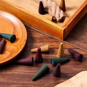 img 2 attached to 🔥 Maitys 6 Various Incense Cones with Natural Scents - Premium Incense Burner set with Iron Holders - 15 Cones per Scent, Totaling 90 Cones