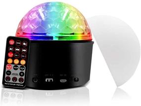 img 4 attached to 🎉 3-in-1 Disco Ball Sound Activated Party Lights - Night Lights, Wireless Speaker, and Remote Control - 9 Colors LED Stage Light for Kid's Bedroom, Bar, Club - Wireless Phone Connection DJ Lights