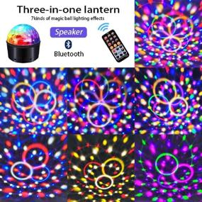 img 2 attached to 🎉 3-in-1 Disco Ball Sound Activated Party Lights - Night Lights, Wireless Speaker, and Remote Control - 9 Colors LED Stage Light for Kid's Bedroom, Bar, Club - Wireless Phone Connection DJ Lights