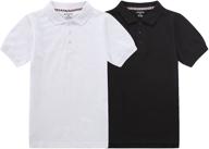 👕 essential bienzoe boys' school uniform 2pcs pack: breathable short sleeve polo logo