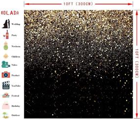 img 1 attached to 📸 WOLADA 10x10FT Gold Glitter Spots Bokeh Backdrop: Ideal for Weddings, Parties, and Photography Shoots