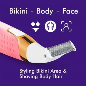 img 3 attached to 🪒 Ultimate Electric Shaver for Women: Wet and Dry Hair Removal, Bikini Trimmer, Painless Razor, Perfect for Underarms, Lips, and Arms - Includes 4 Trimming Combs