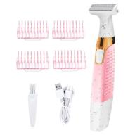 🪒 ultimate electric shaver for women: wet and dry hair removal, bikini trimmer, painless razor, perfect for underarms, lips, and arms - includes 4 trimming combs logo