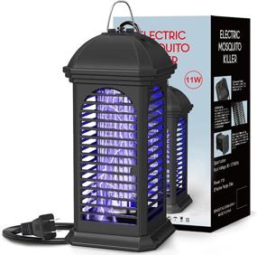 img 4 attached to 🦟 11W Powerful Electric Mosquito Zapper - 4200V Bug Zapper Insect Killer and Mosquito Lamp, Light-Emitting Flying Insect Trap for Indoor, Backyard, Farm (Black)