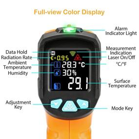 img 3 attached to Kasimir AD70 Infrared Thermometer: Laser Non Contact Temperature Gun with Color Display for Kitchen, BBQ, Automotive, and Industrial -58°F to 1472°F