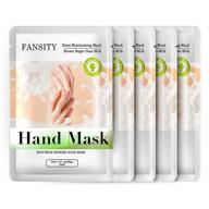 👐 revitalizing hand care kit for dry and cracked skin - (5 pack) fansity hand mask with moisturizing gloves for nourishing and repairing damaged hands - ideal for women and men logo