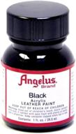 🎨 top-quality 1oz angelus acrylic paints [001 - 047] in black: perfect for all your artistic projects logo