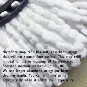 img 1 attached to Efficient 3 Pack Microfiber Mop Replacement Heads with Bonus Cloths - Easy Cleaning Spin Mop Refills